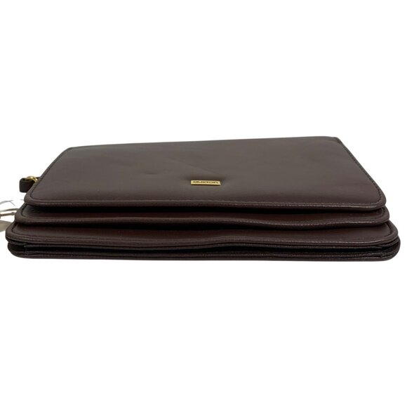 NWT Vintage BUXTON Style Sac Mini-Bag Brown Leather Wallet Clutch Purse Bag - Picture 2 of 10